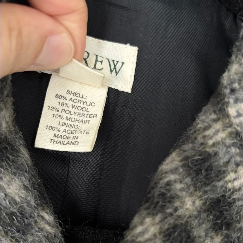 J.Crew Double-Breasted Wool Blend Plaid Jacket 2